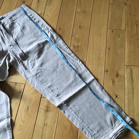 Sand Coloured Tie Waist Pleated Trousers - Picture 12 of 16